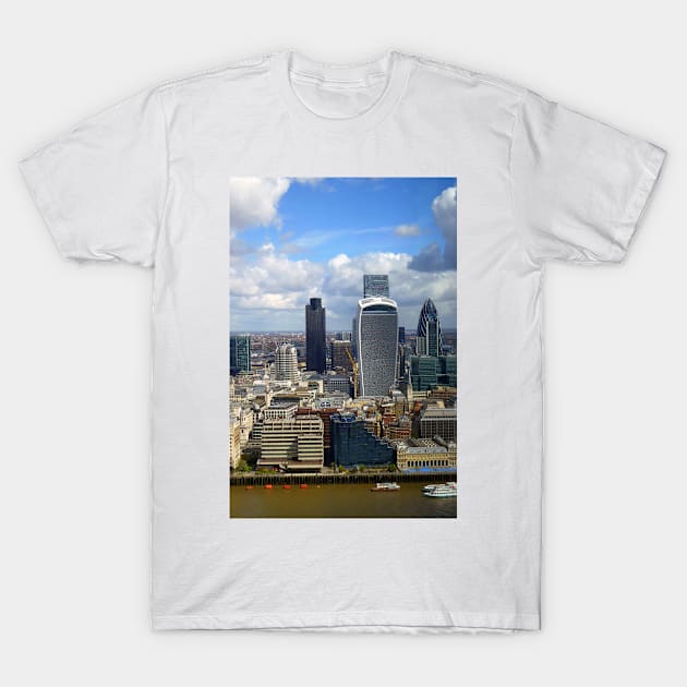 London City Skyline Cityscape England T-Shirt by AndyEvansPhotos